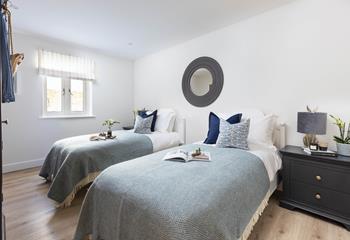 We love the seaside blue interiors in bedroom 2.