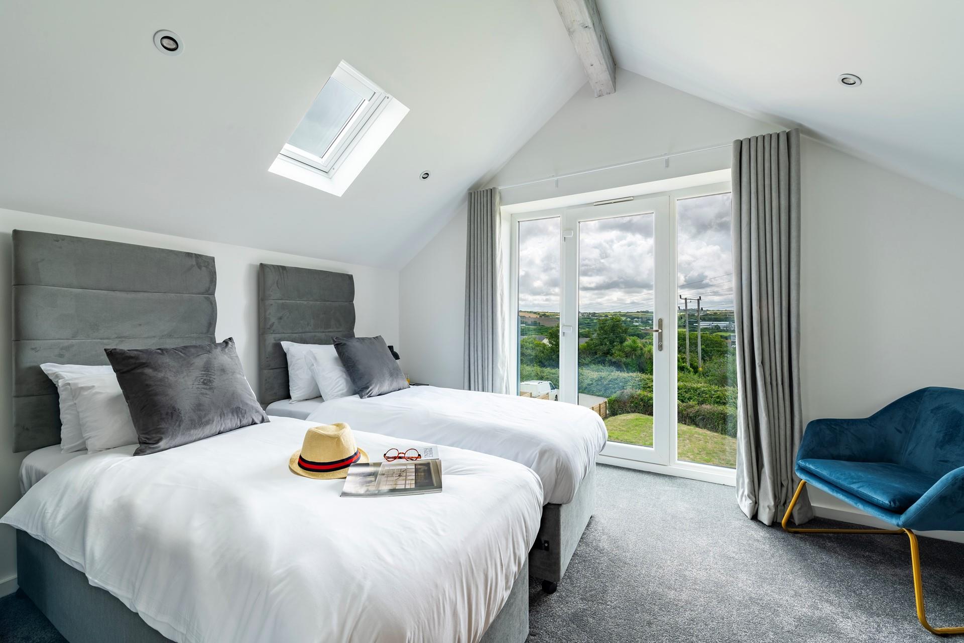 Open the curtains and check the day's weather.