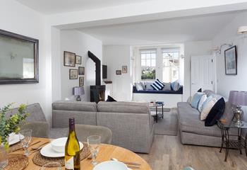 Open plan living means you can tuck into a feast and then relax on the sumptuous sofas.