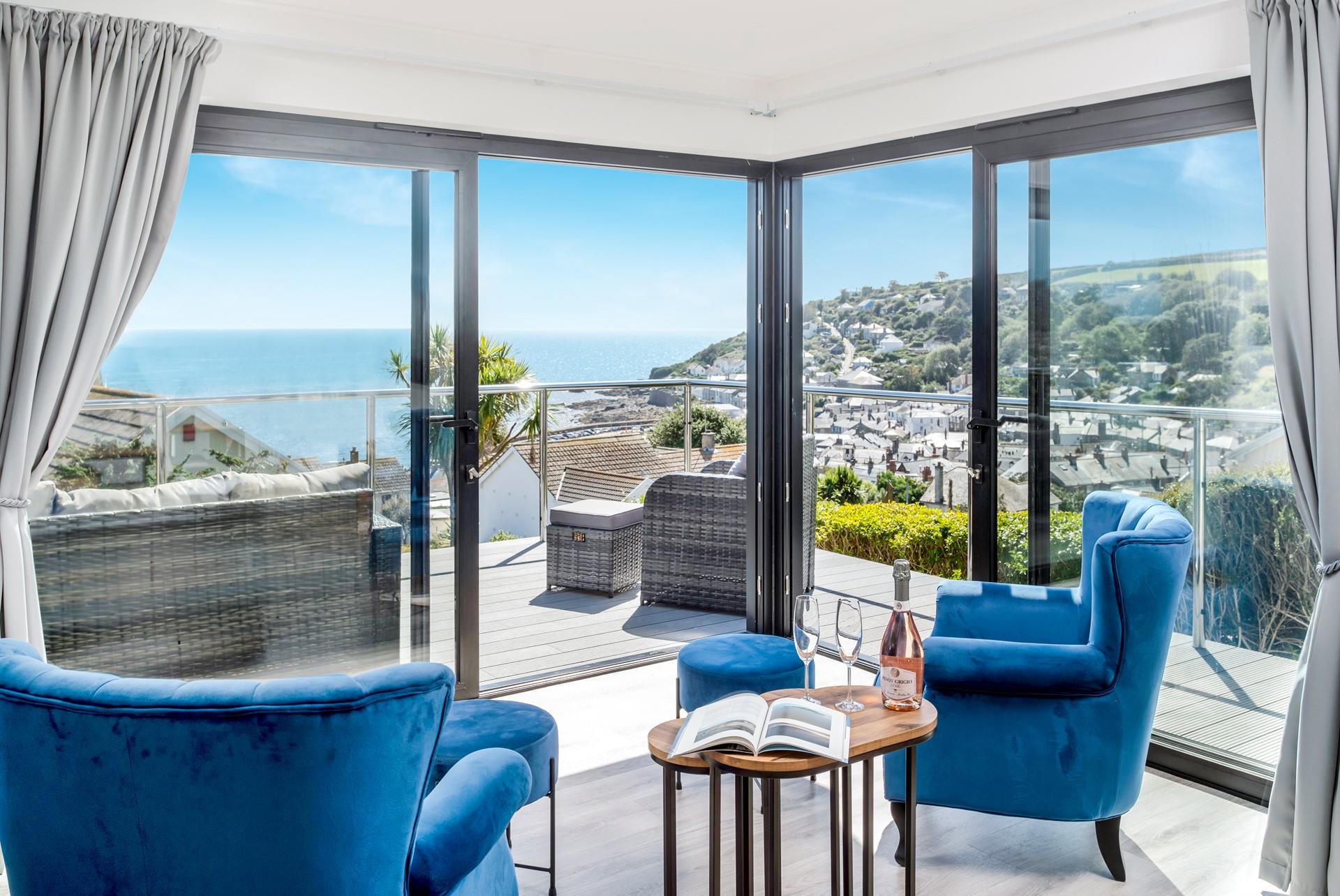 Relax and enjoy magnificent views of the Cornish coast.