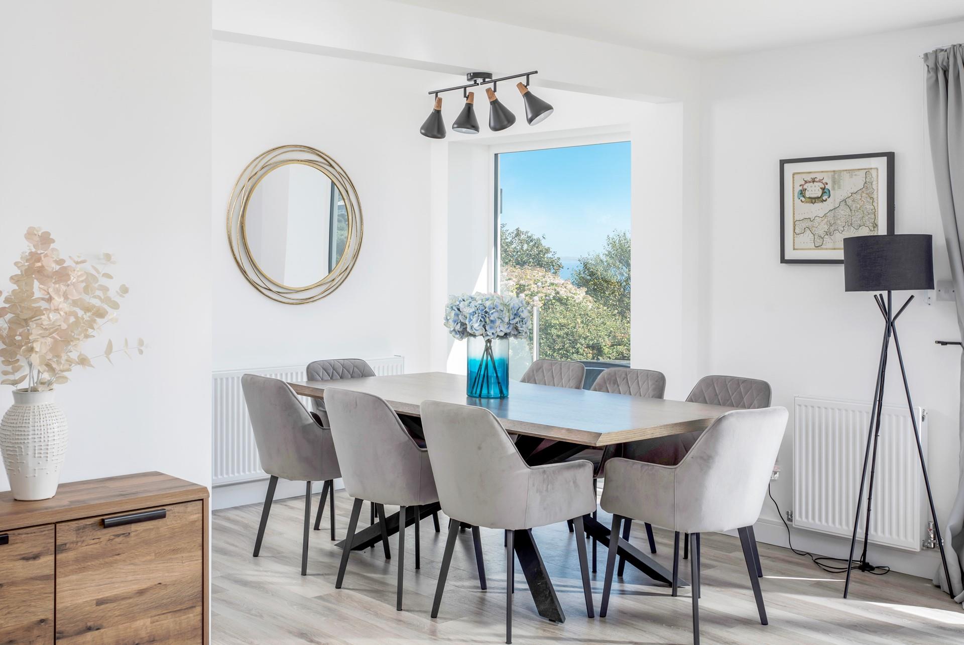 Enjoy family meals in the elegant dining area.