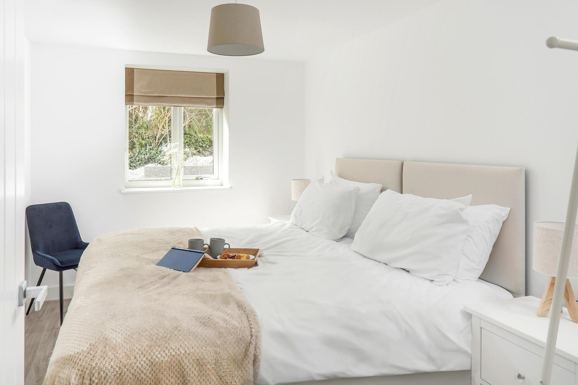 Climb into the sumptuous bed for a dreamy night's sleep.