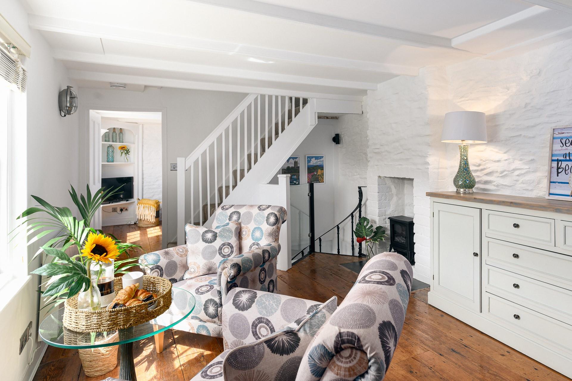 Classic features await at this charming bolthole.