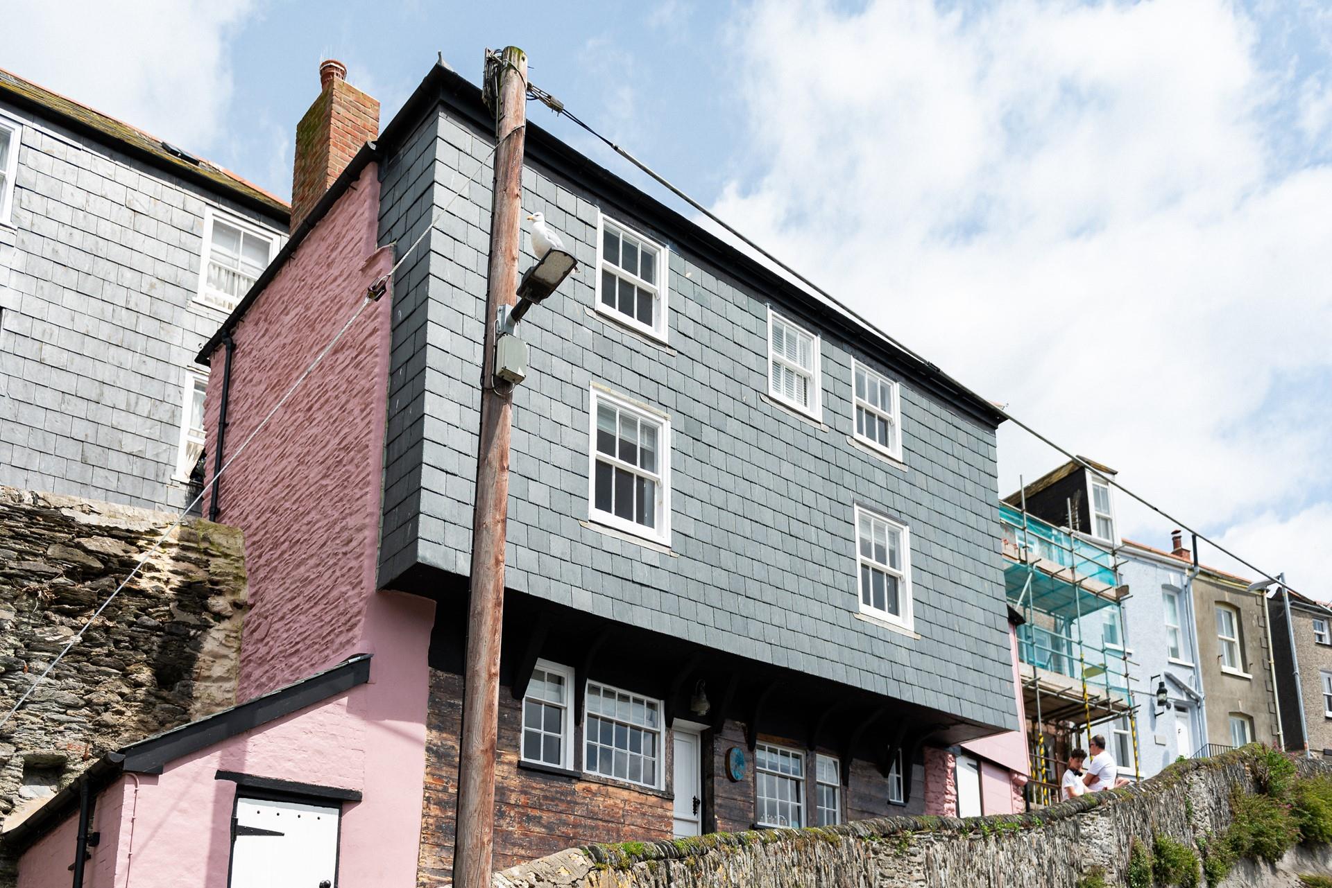 The Sea Hoss stands proudly on the harbourside in Mevagissey.