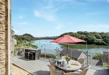 Stunning views across the Truro River can be enjoyed from the balcony.