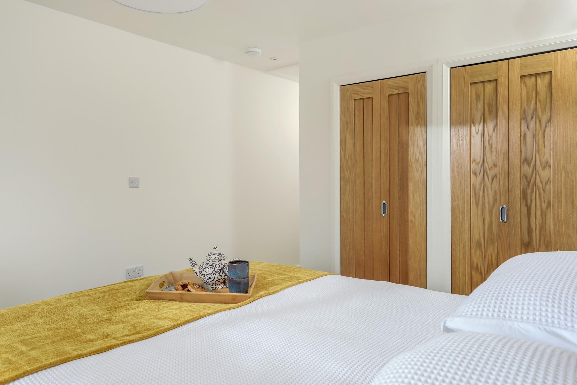 There is plenty of wardrobe space for all your holiday clothes.