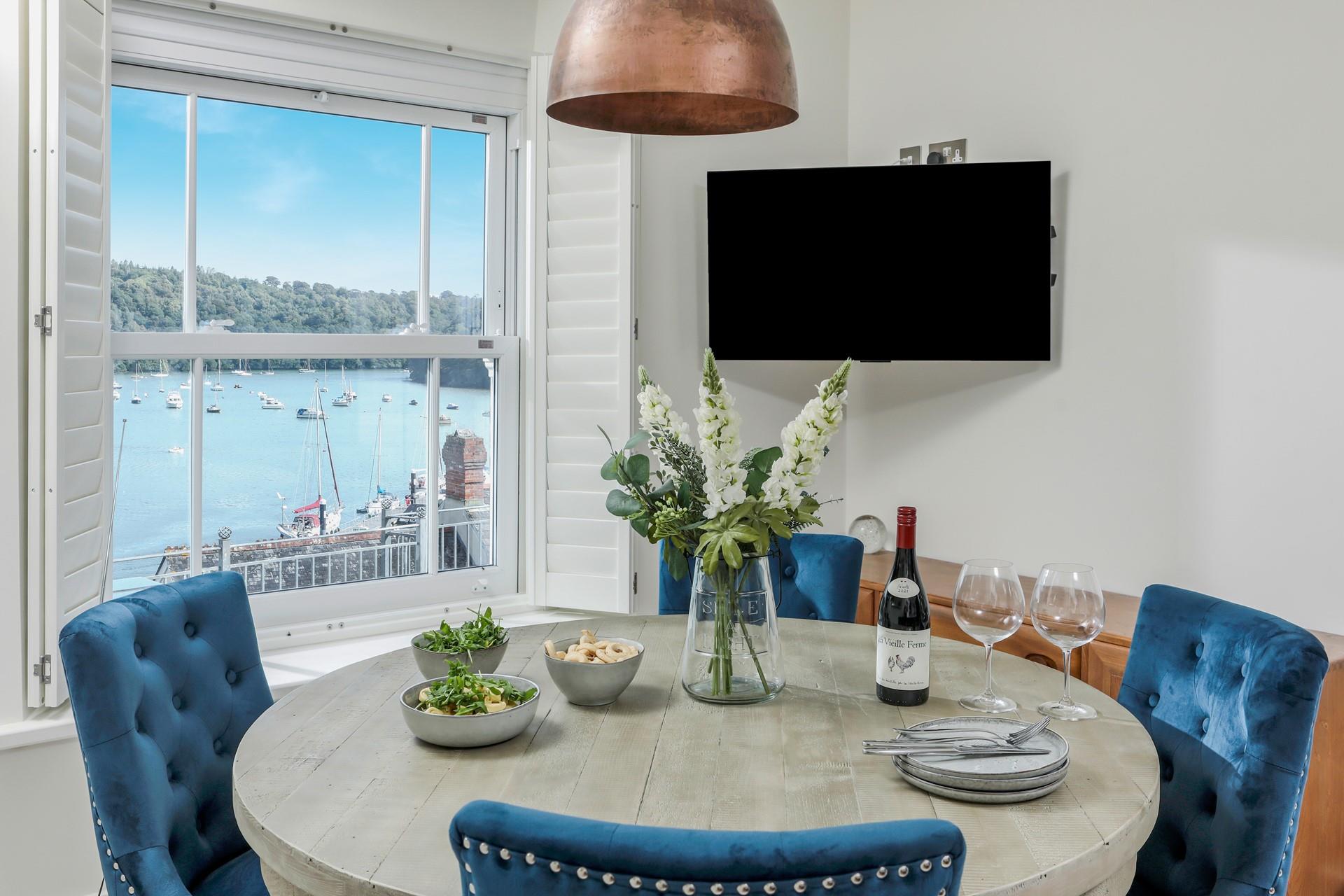 Spend quality time together as a family around the stylish dining table.