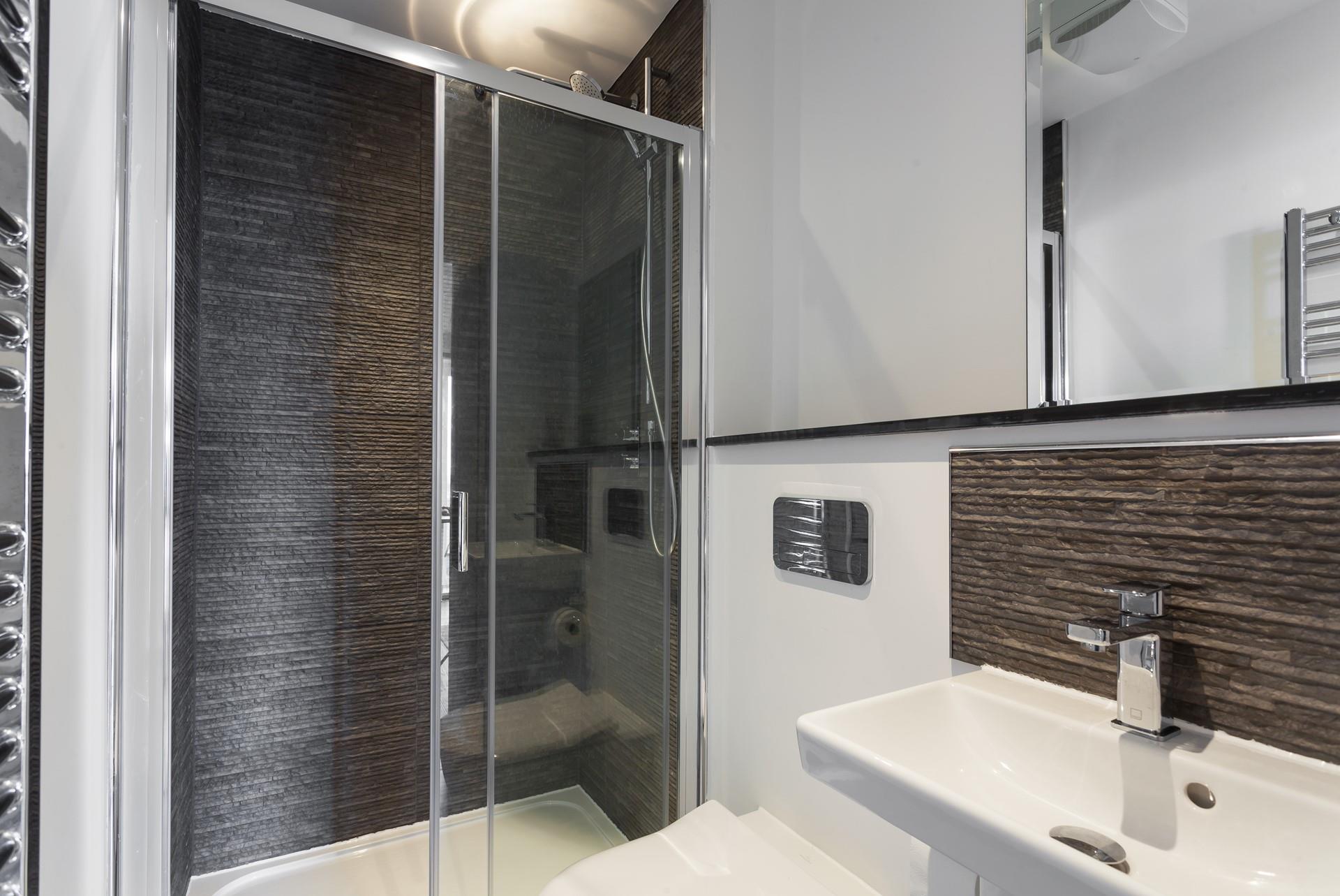 With three bathrooms, there is plenty of space to get ready in the morning.