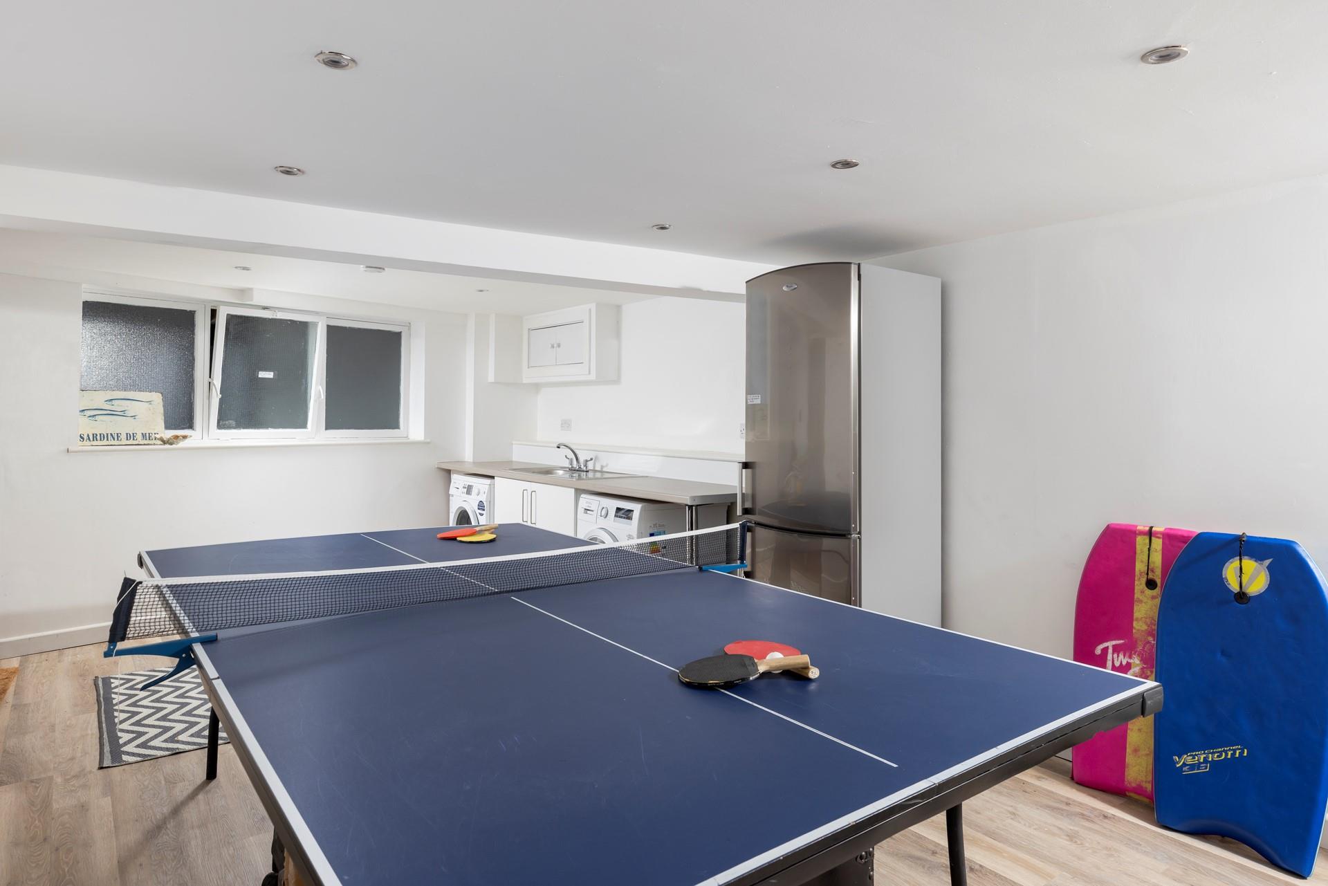 The games room is ideal for kids to play!