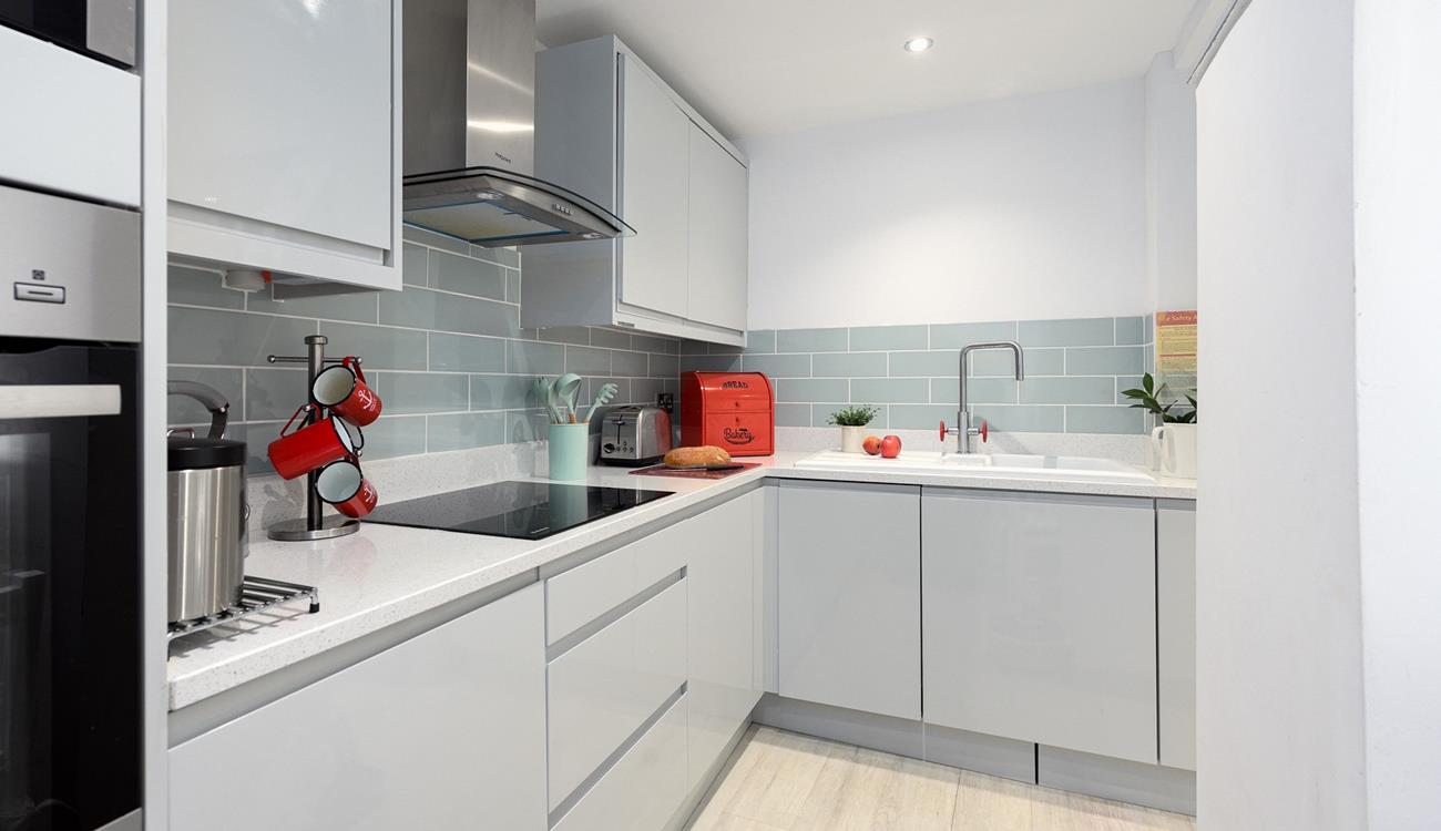 The kitchen is well-equipped for cooking up a storm.