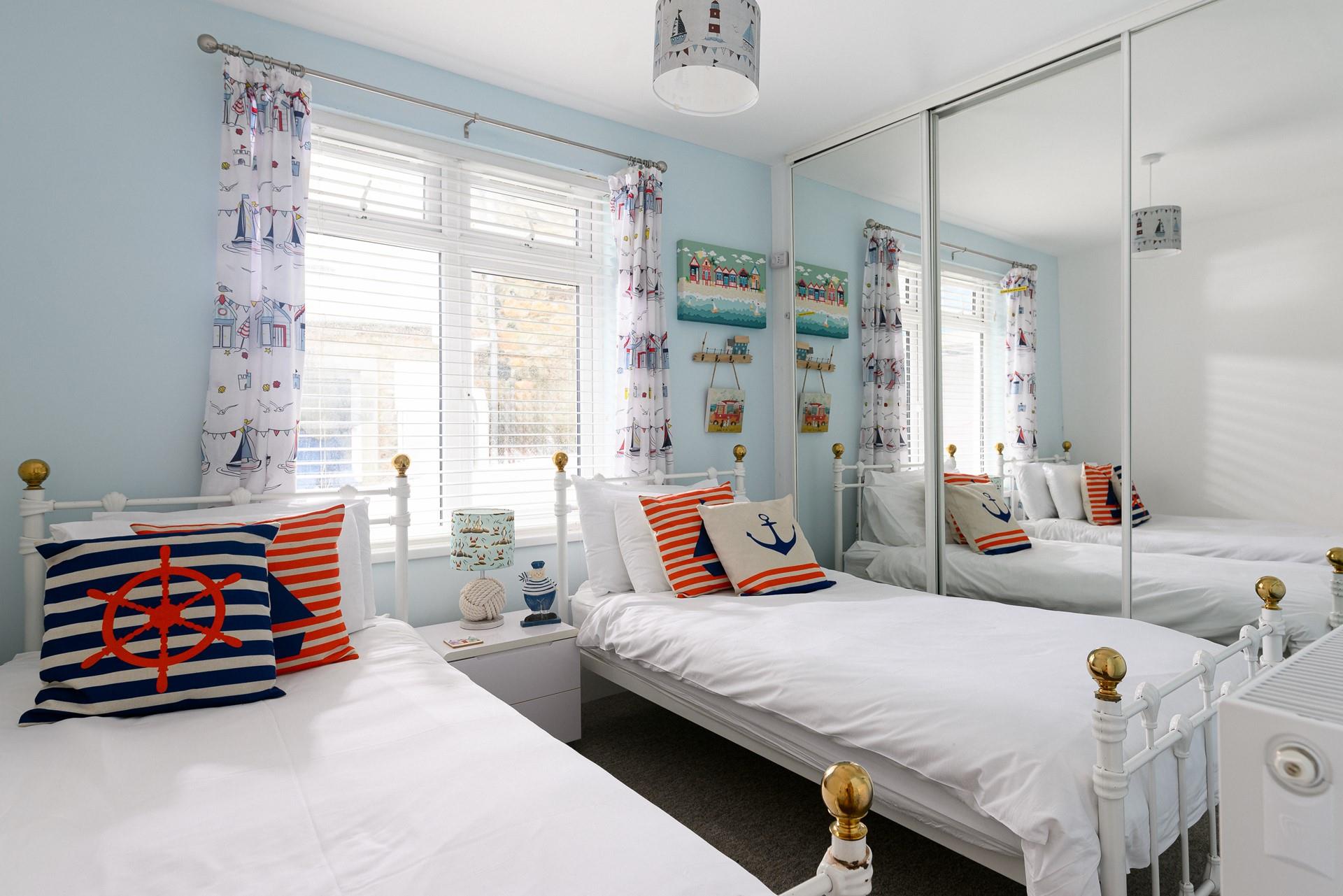 Twin beds in bedroom 2 are perfect for little ones.