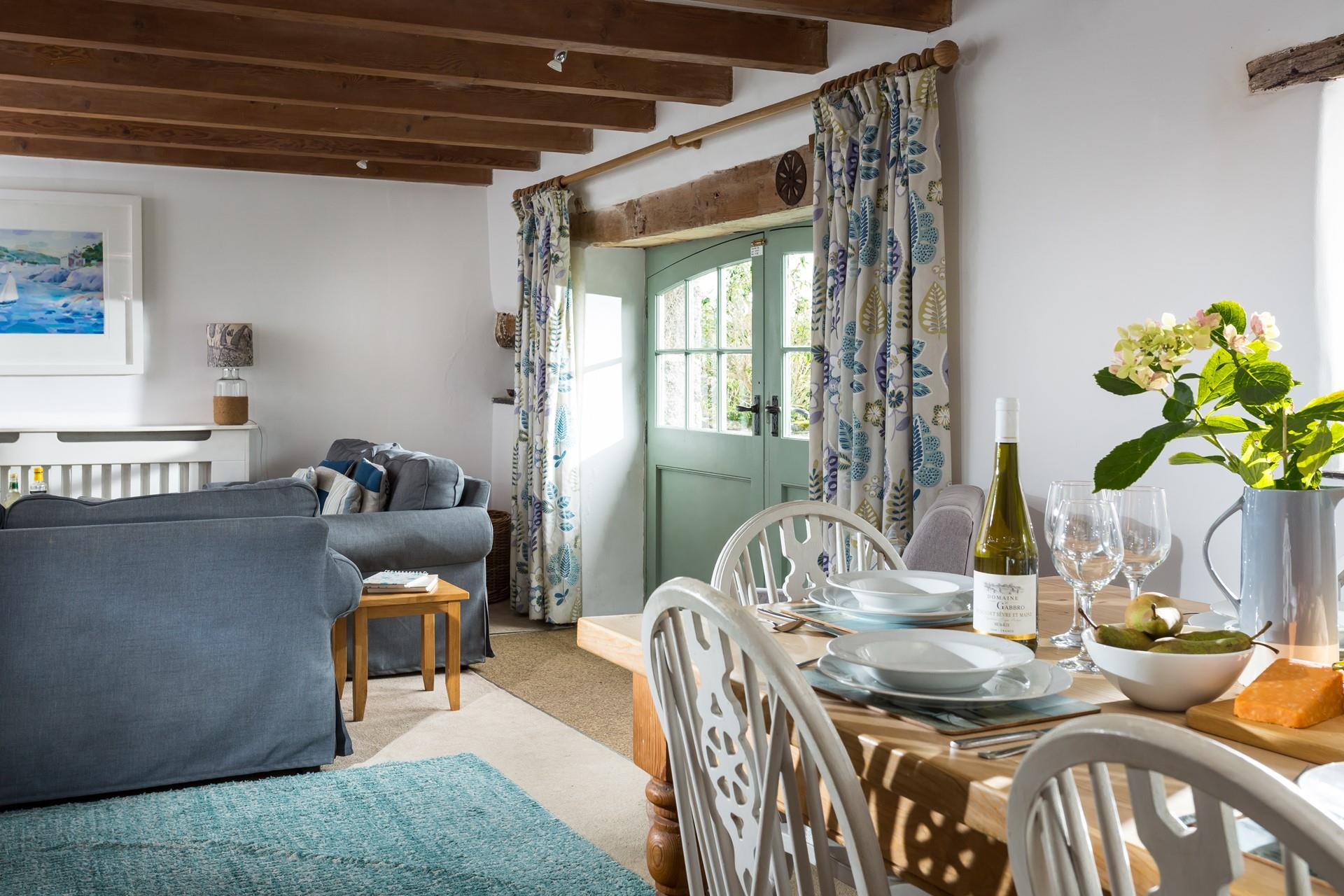 Gather together around the country-style dining table for memorable holiday meal times.