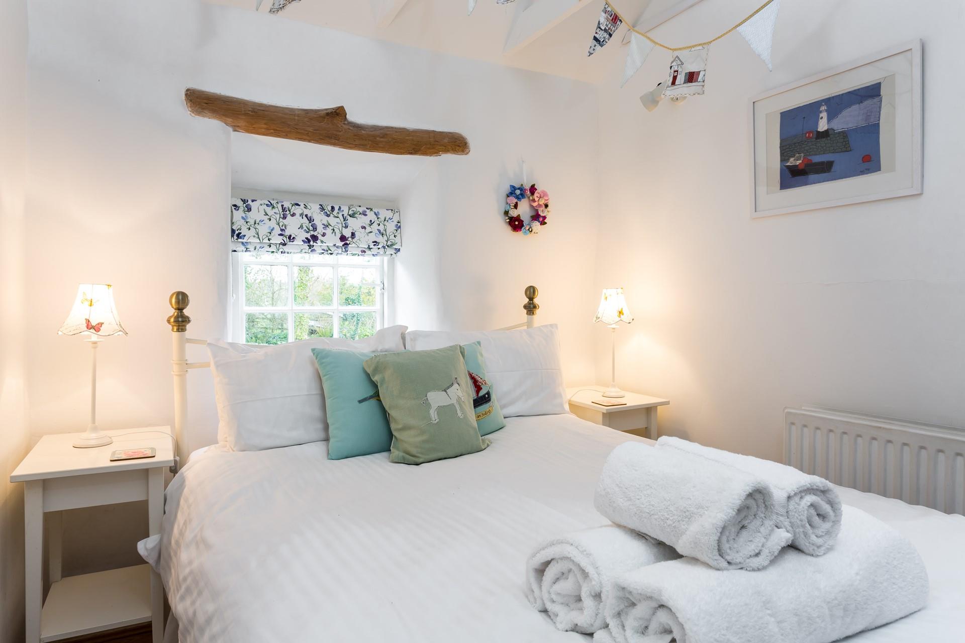 Soft towels await after a morning shower.