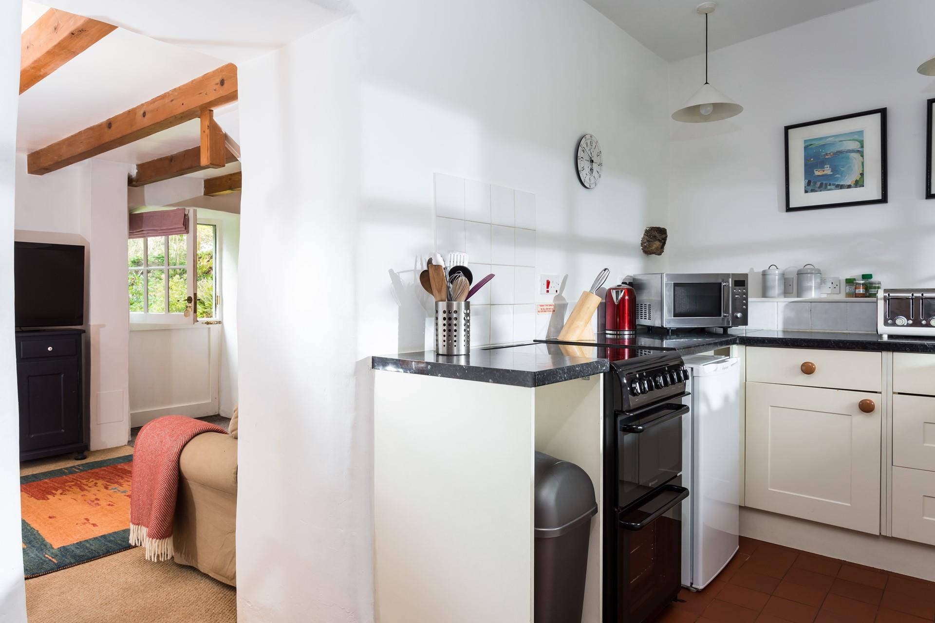 The kitchen is fully equipped for cooking up a storm.