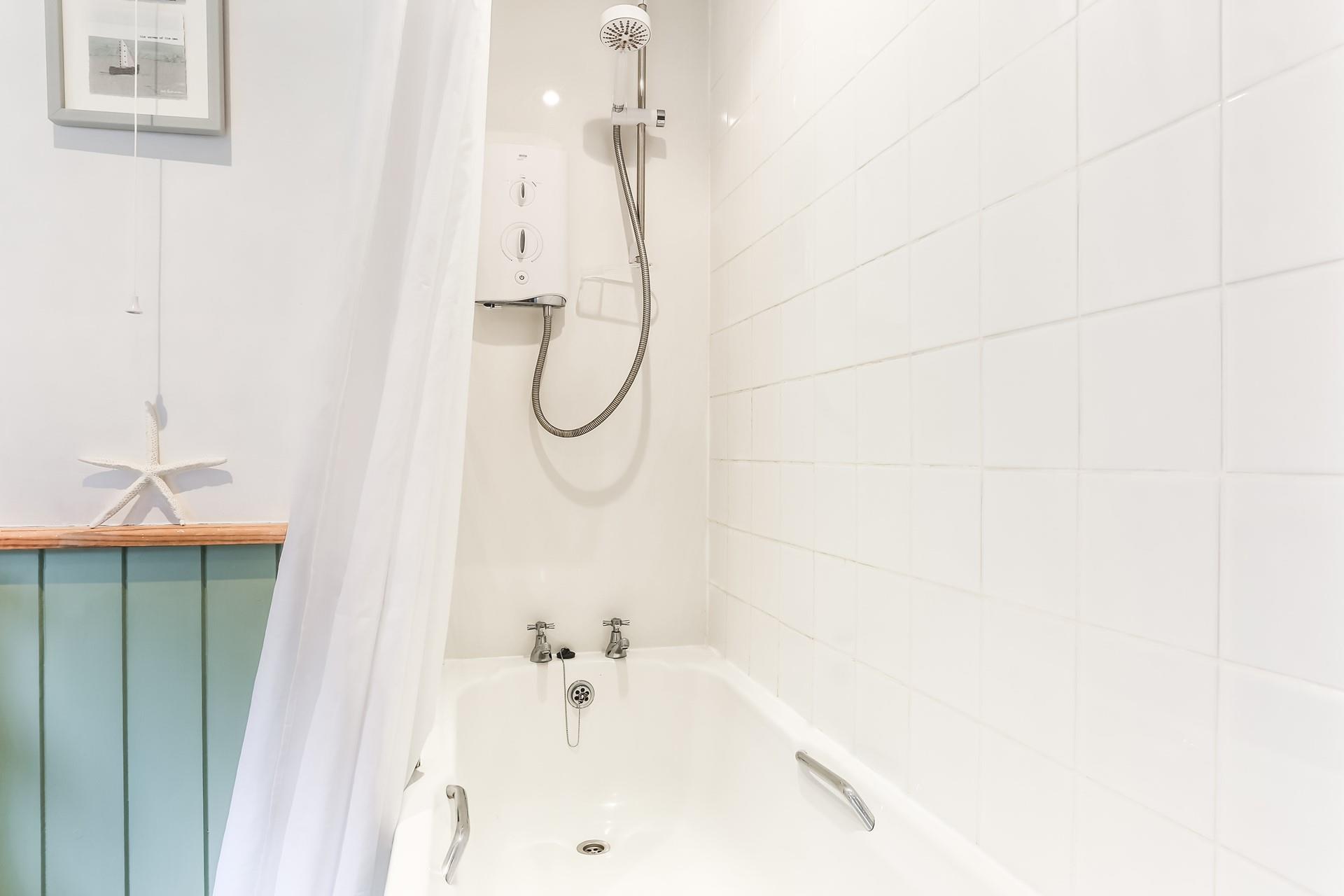 Start the day with a hot shower after a relaxing night's sleep.