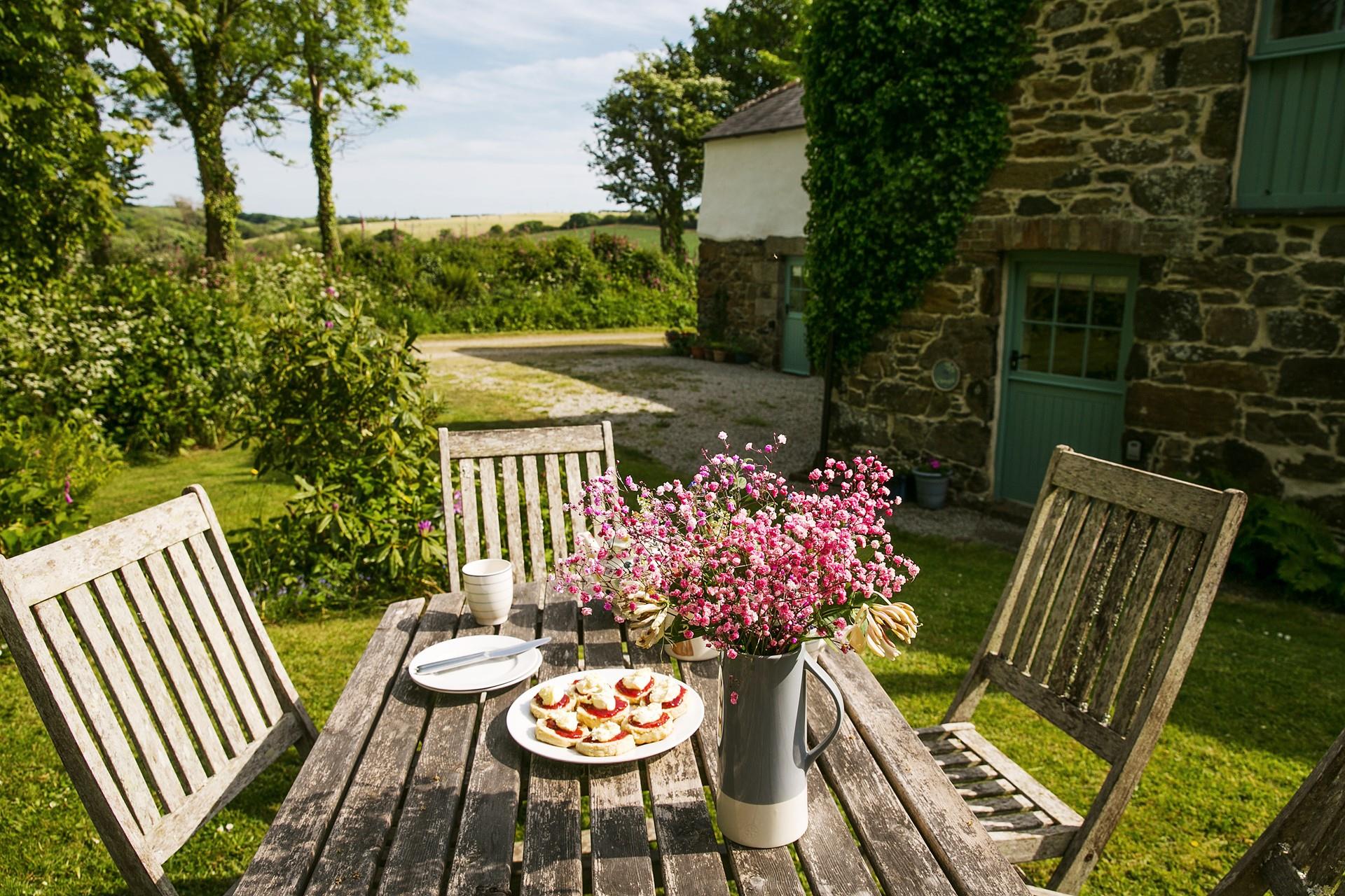 Soak up the sunshine and nature in the garden.