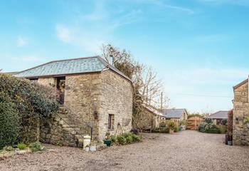Corner Cottage, in the right hand corner,  is part of the Penbroath Retreats complex and is perfect for larger parties.