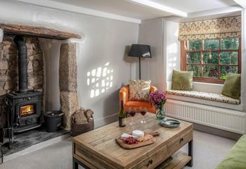 The woodburner beckons you back to the cosy cottage each evening.