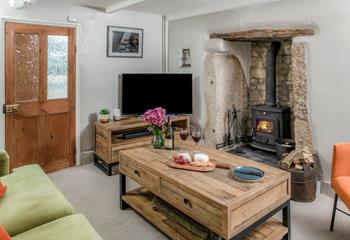 Cosy up with your loved one in the characterful sitting room.
