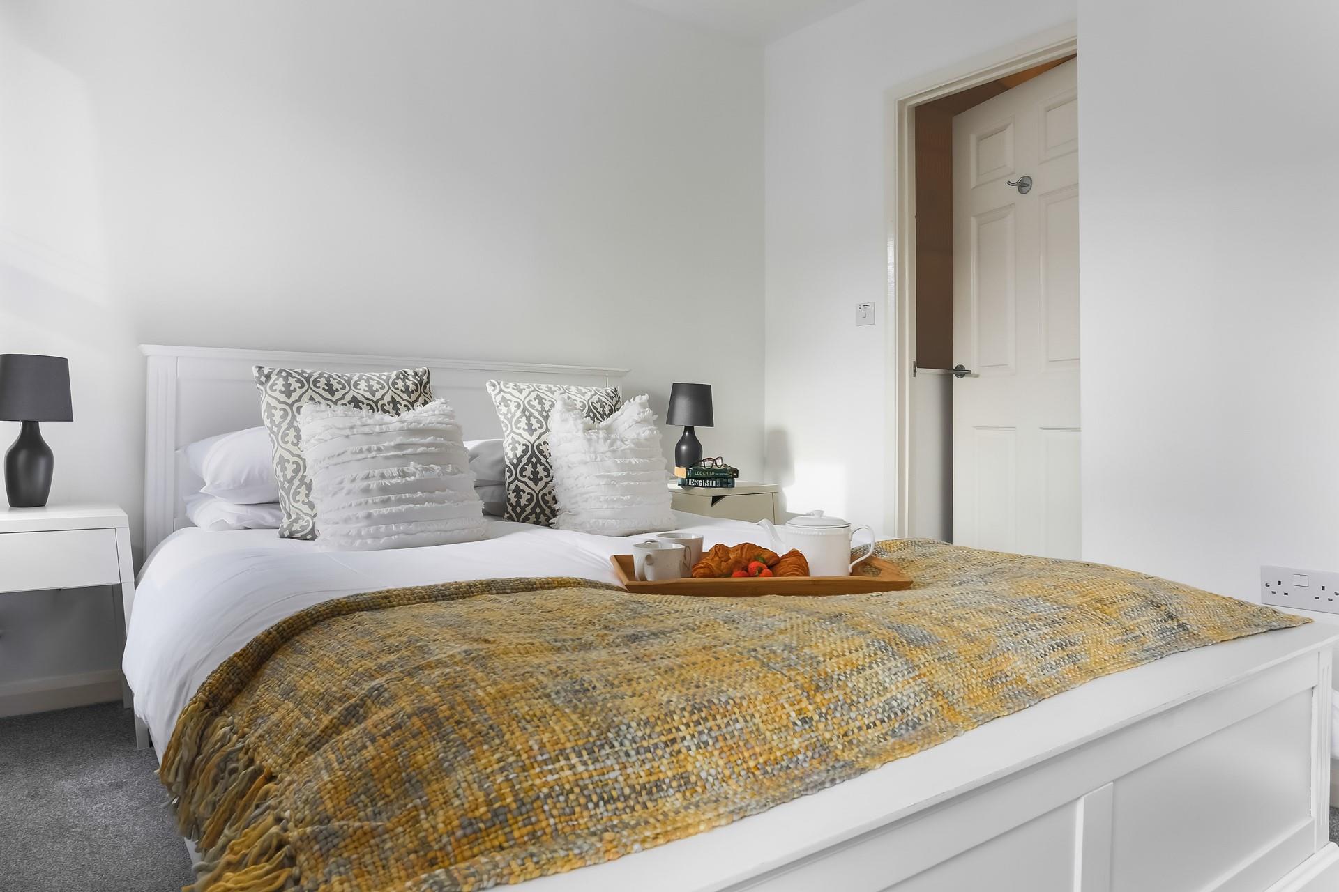 Climb into the sumptuous bed for a dreamy night's slumber.