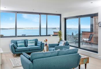 Far reaching views across Mount's Bay can be enjoyed from this stunning apartment.