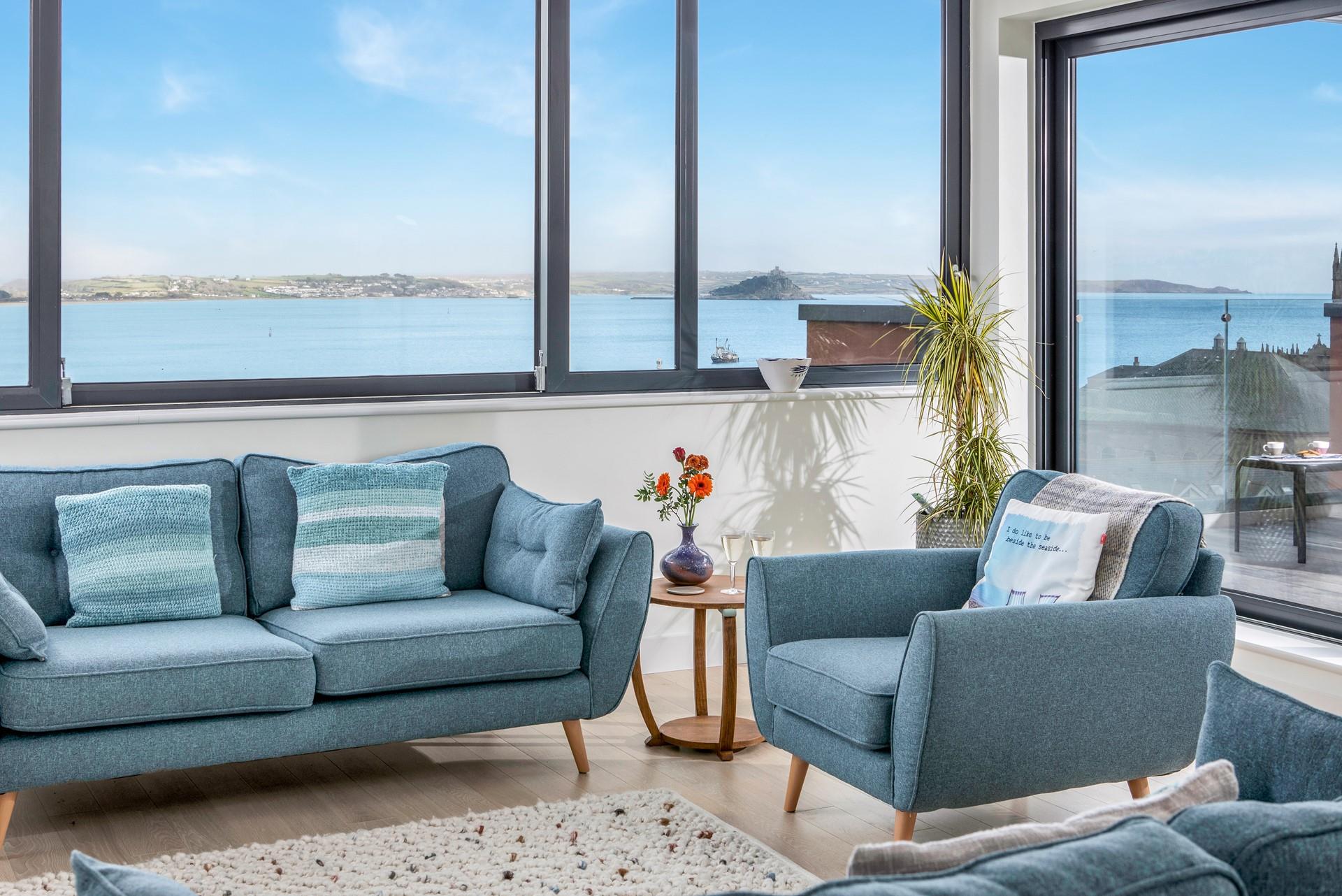 Slide open the patio doors and let the warm summer breeze run through the apartment.