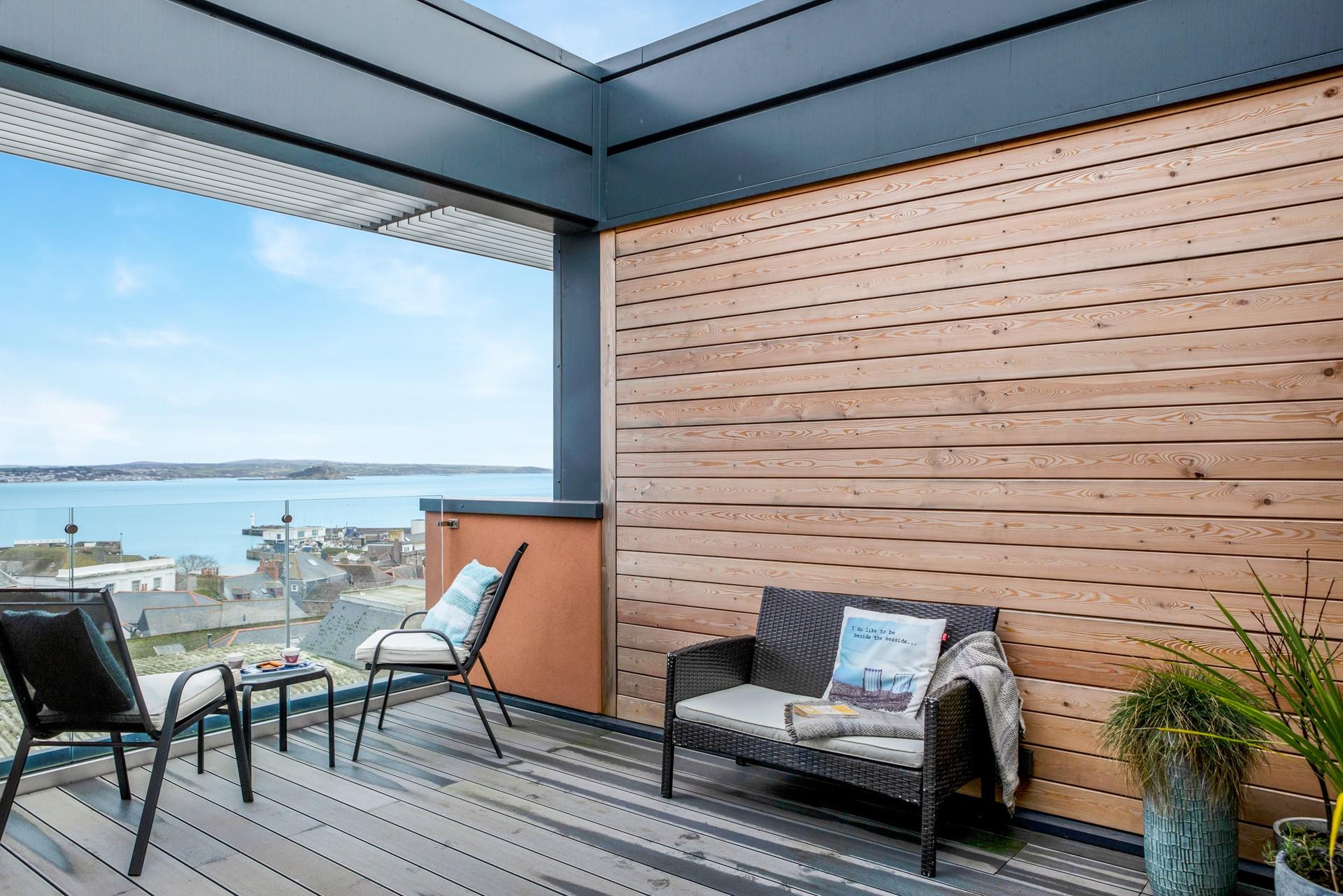 Gaze out at the views of Mount's Bay and beyond on summer evenings.