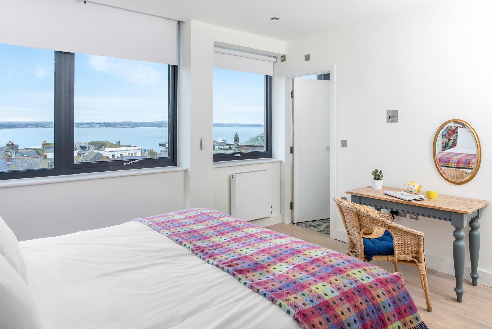 Open the blinds and enjoy beautiful morning views.