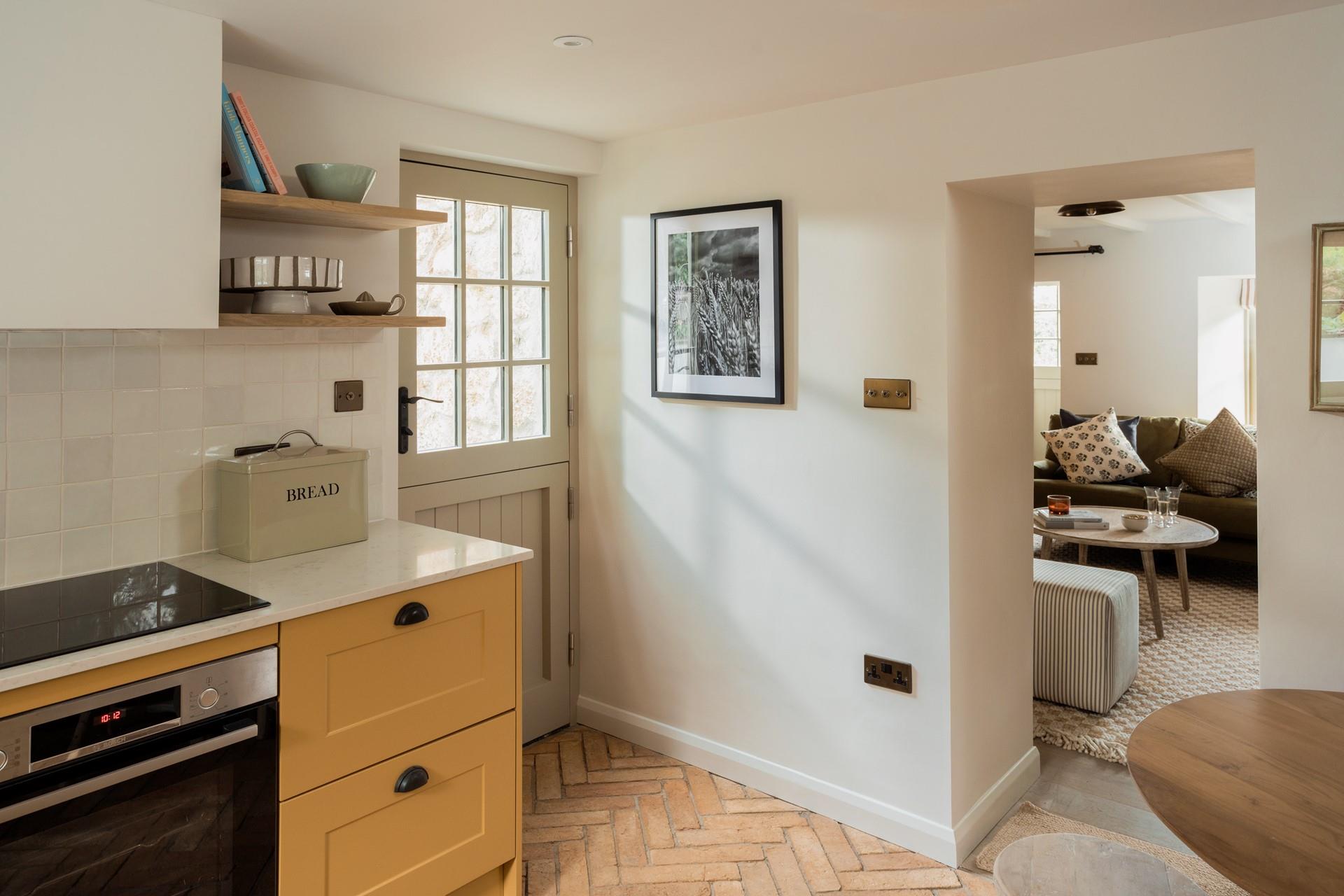 Step from the kitchen into the garden.