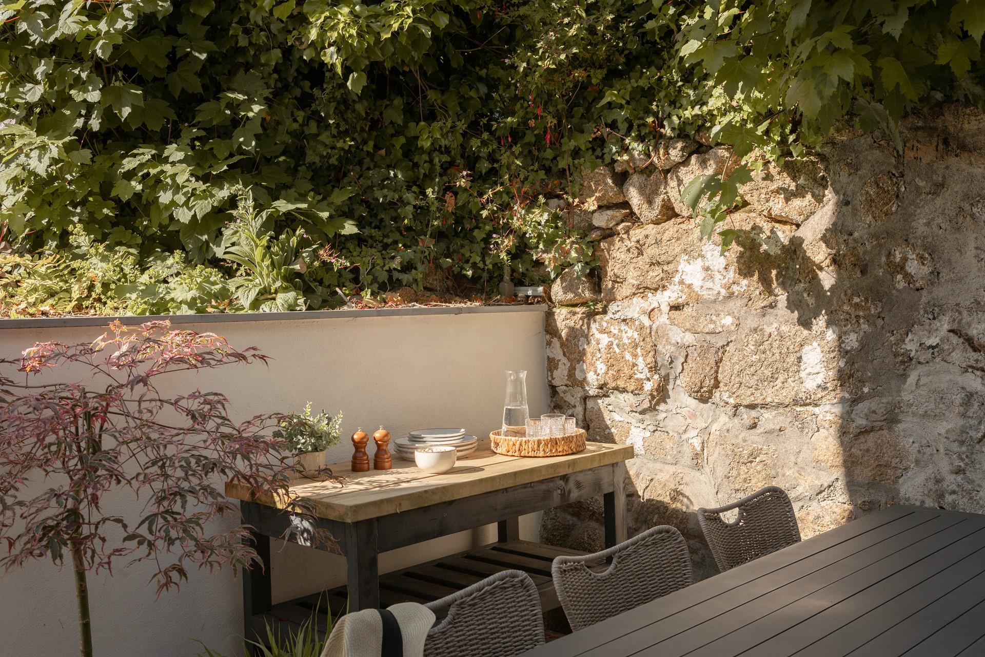 Soak up the sunshine after a morning walk in the woods.