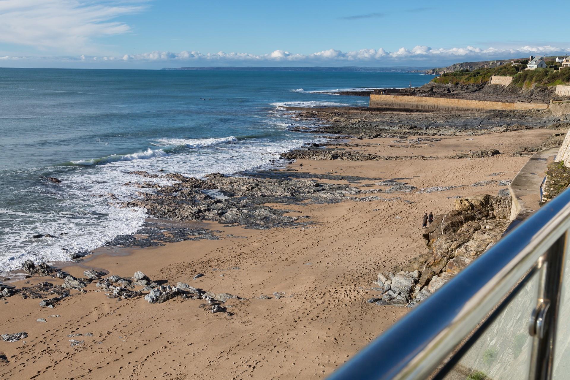 Take the steps down for a morning stroll across the sand.