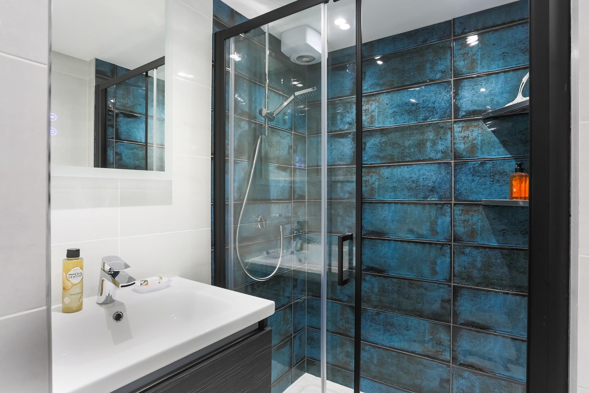 Start the day with an invigorating morning shower.