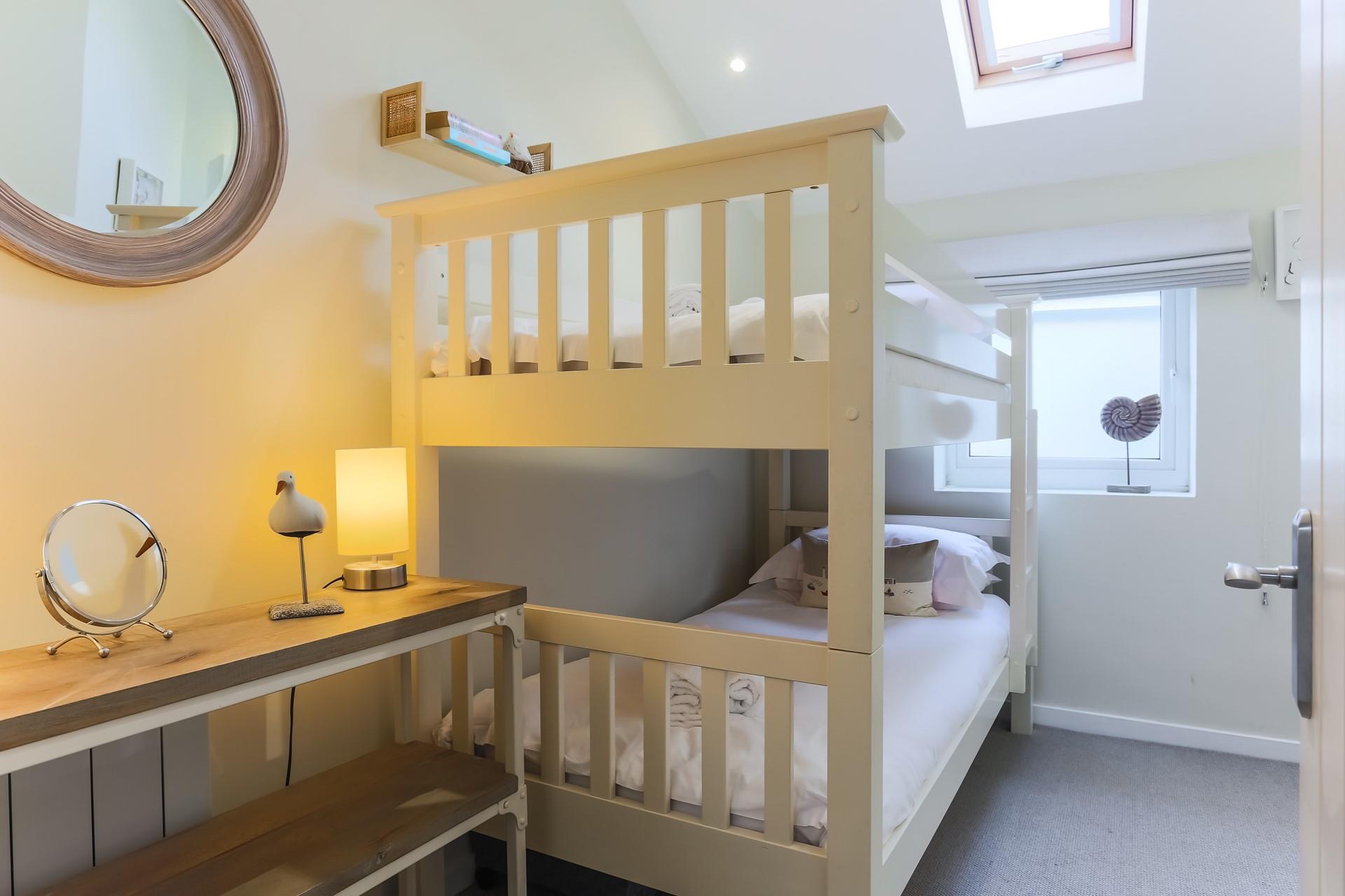 The bunk beds are perfect for the little ones to tuck into.