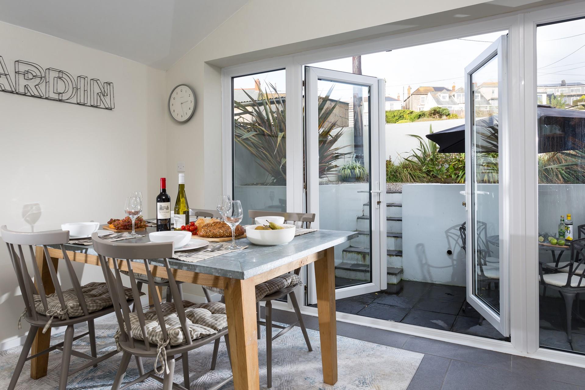 Open the dining room doors and let the fresh breeze in whilst you cook.