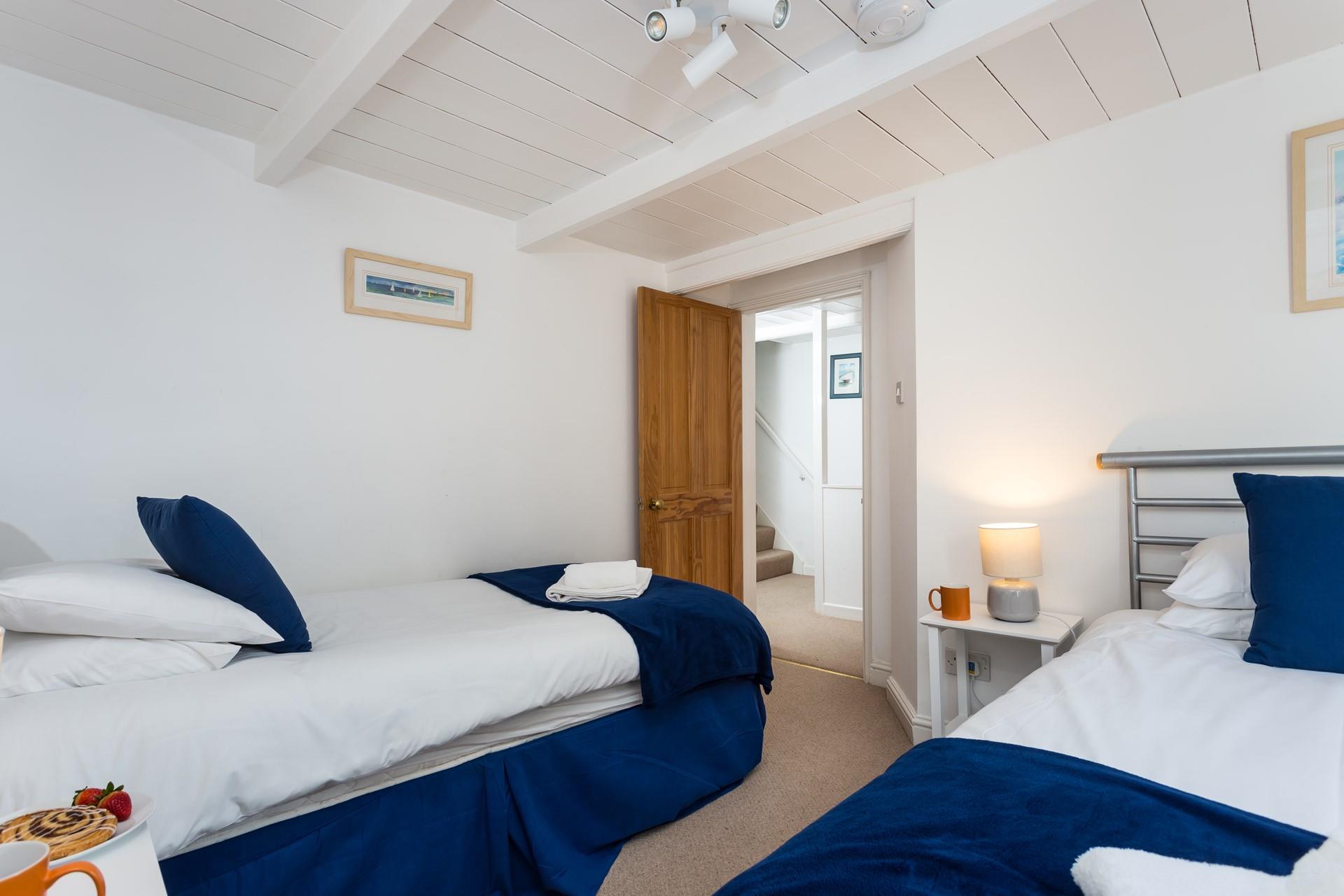 Start the day with a lie-in in readiness for spending the day on a nearby beach.