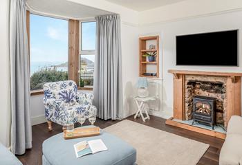 Enjoy the views of the majestic St Michael's Mount from the comfortable sitting room.