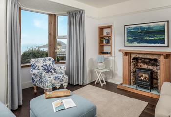 Enjoy the views of the majestic St Michael's Mount from the comfortable sitting room.