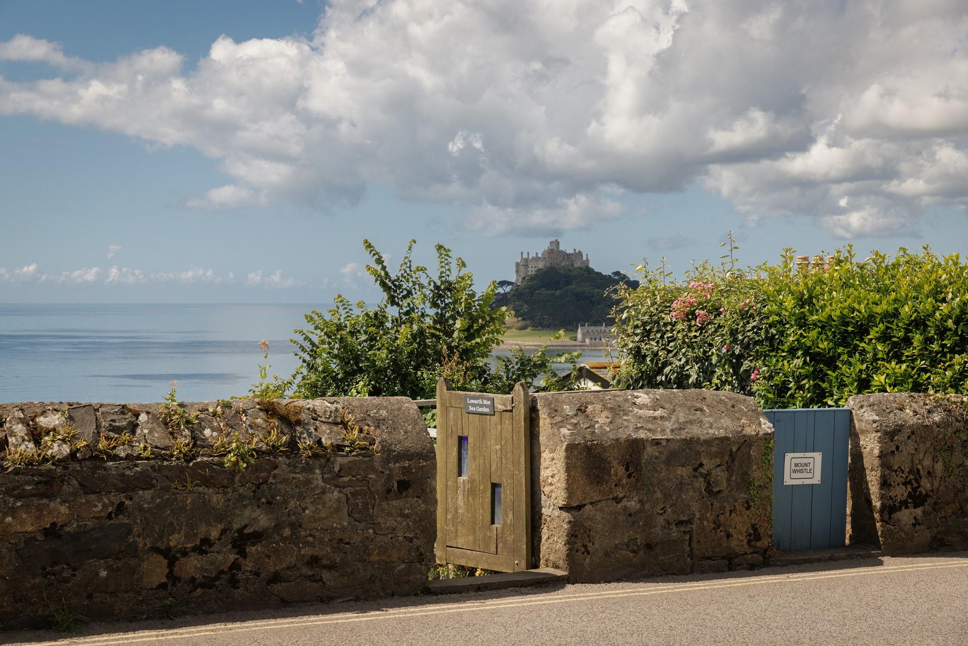 The garden is located just over the road from the property.