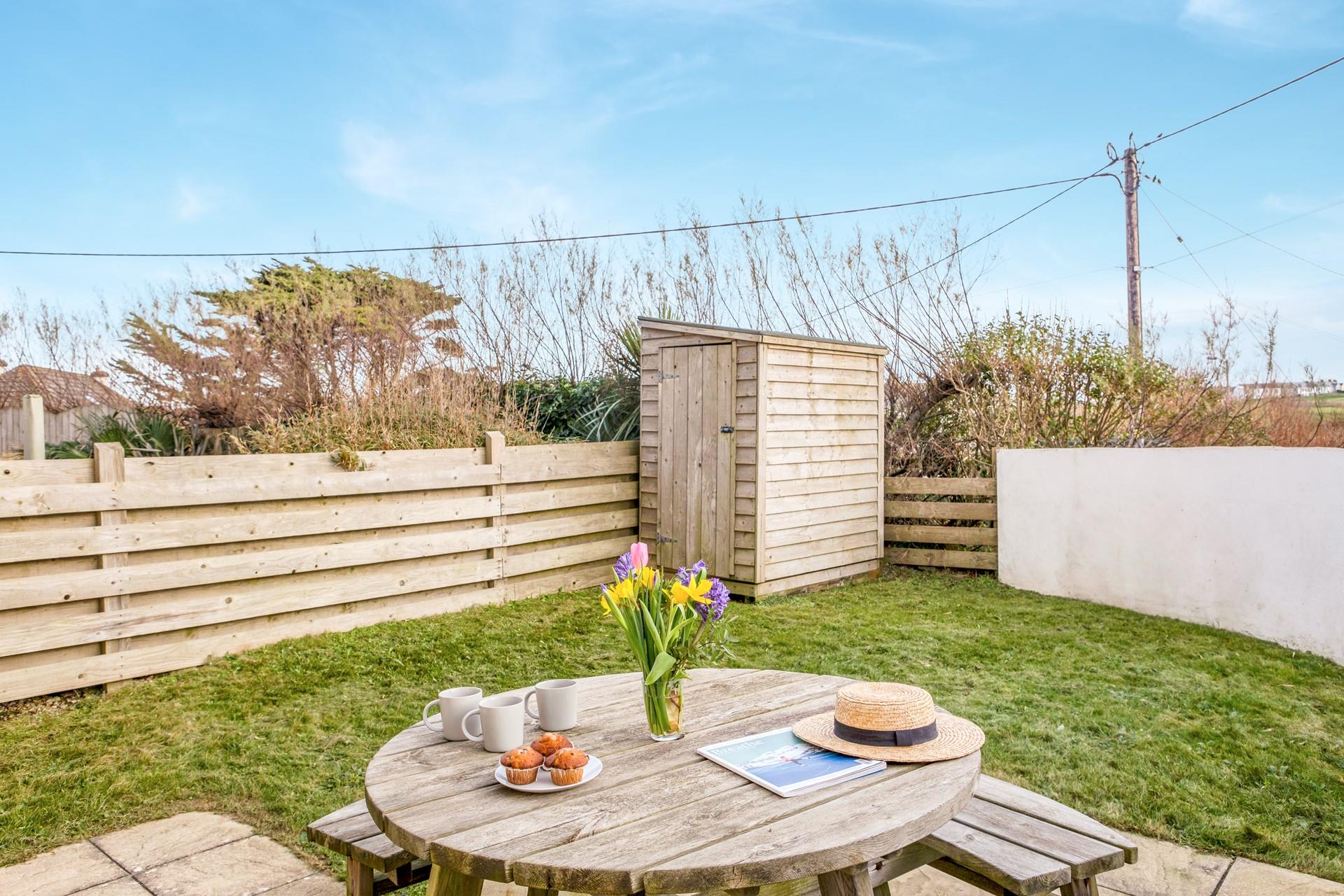 Take a cuppa out to the garden and soak up the sun.