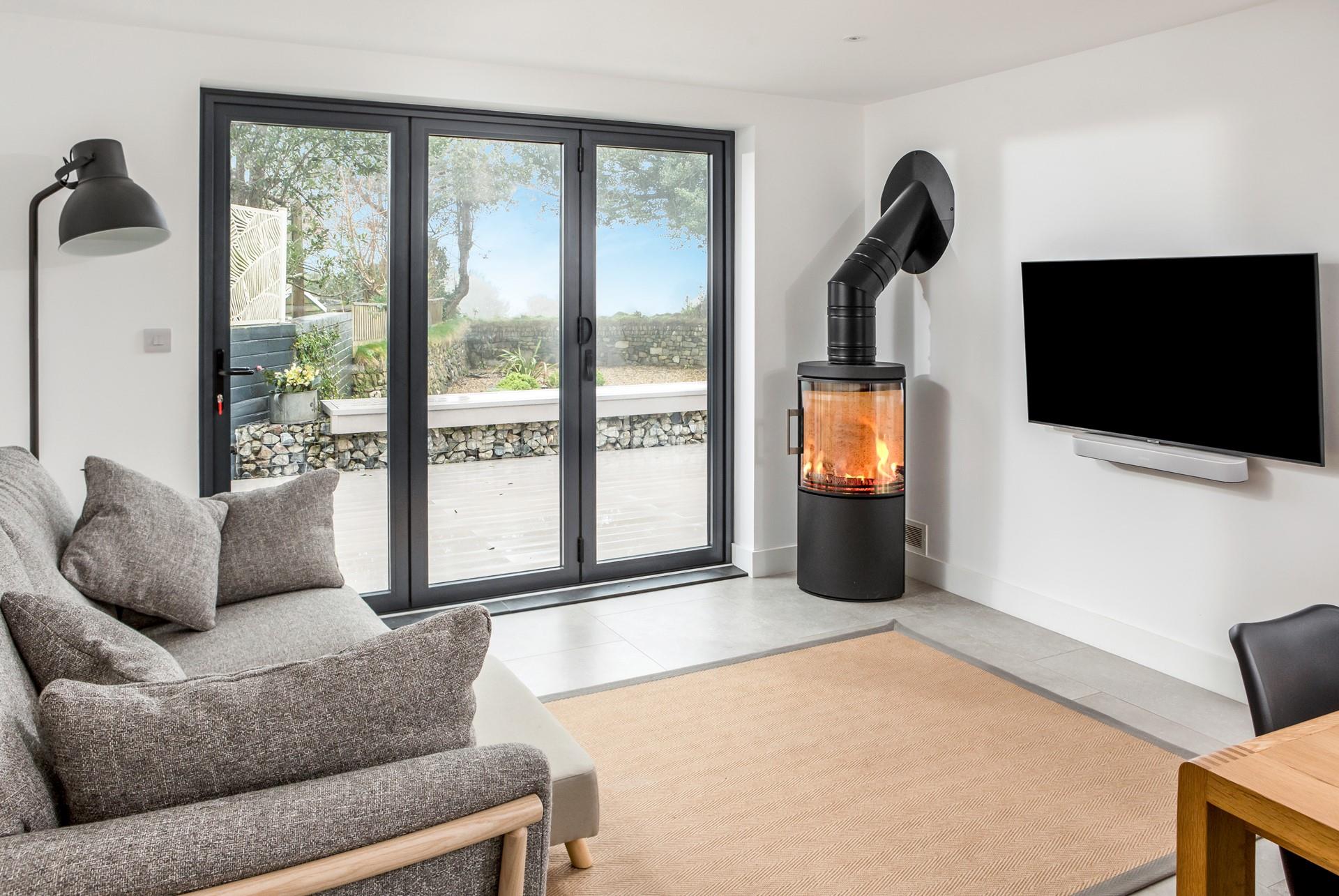 The additional seating area means there is space for the whole family to relax.