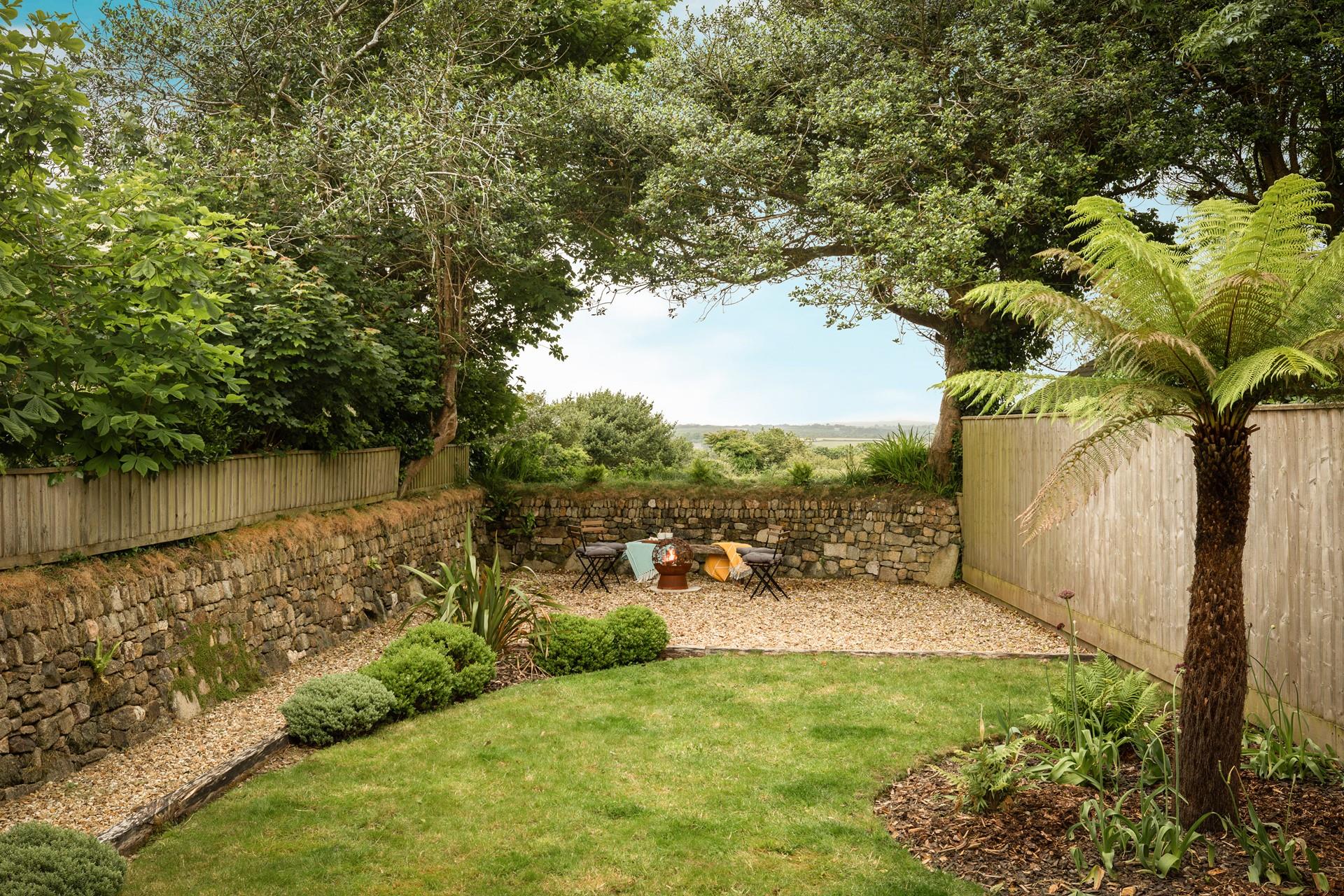 Soak up the countryside views from the garden.