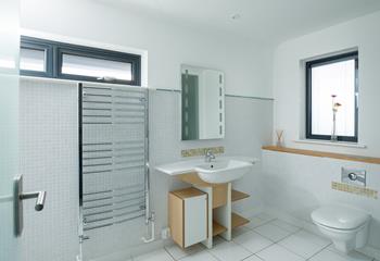 Warm your towels on the heated hand rail in the bathroom.