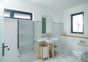 Warm your towels on the heated hand rail in the bathroom.