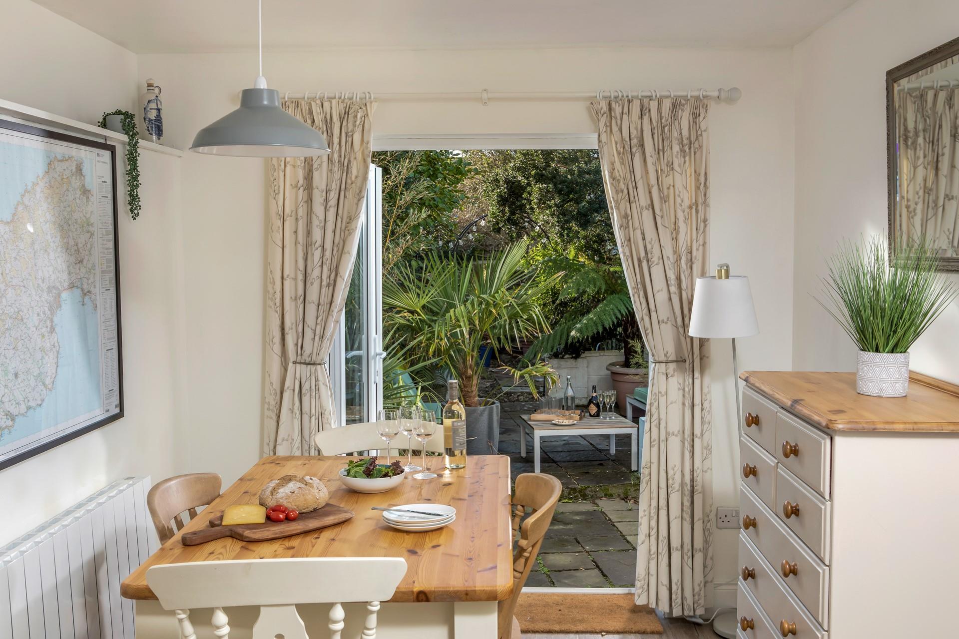 Tucked into a hearty lunch of fresh bread before heading out for an afternoon stroll.