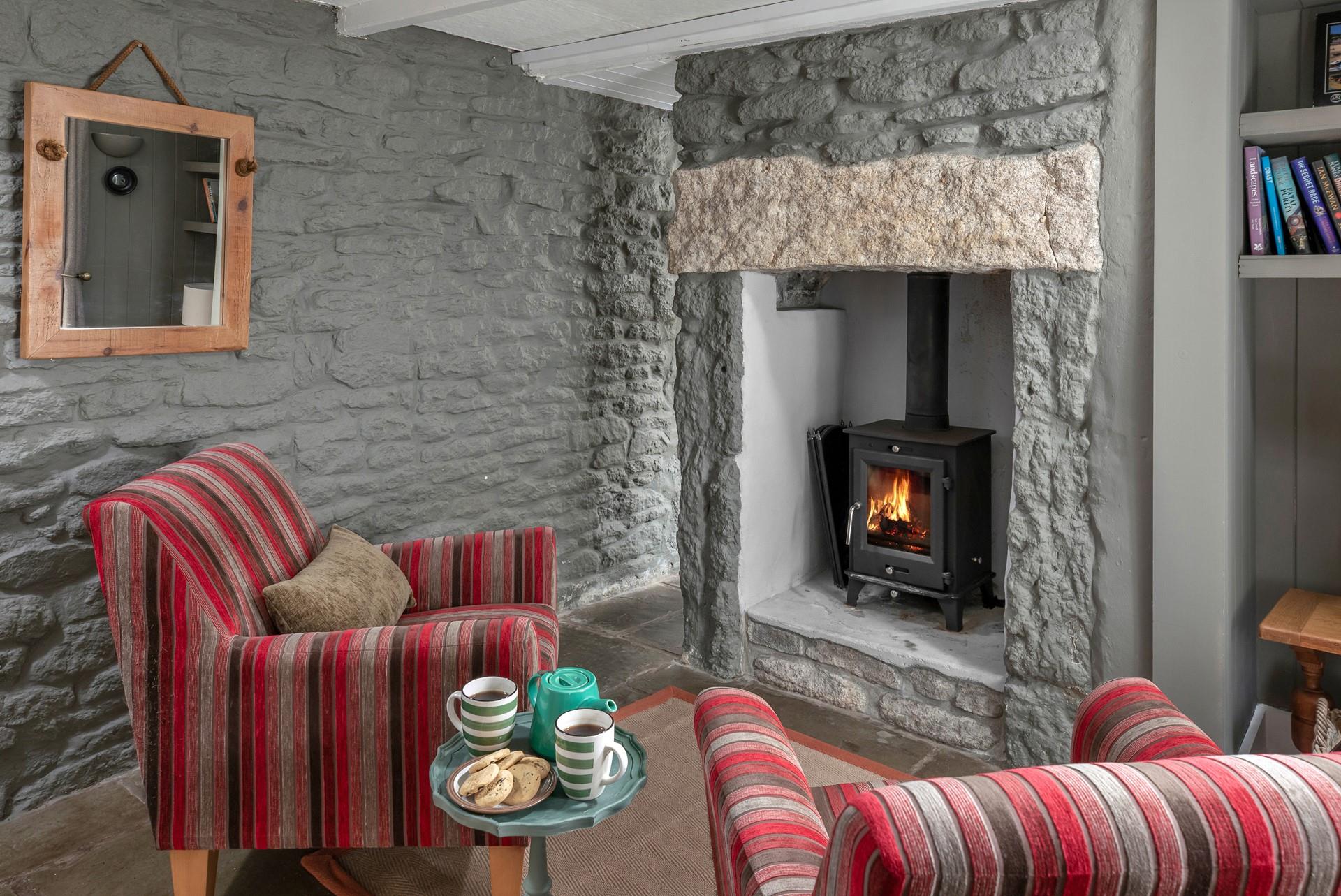 Cosy up in front of the crackling woodburner.