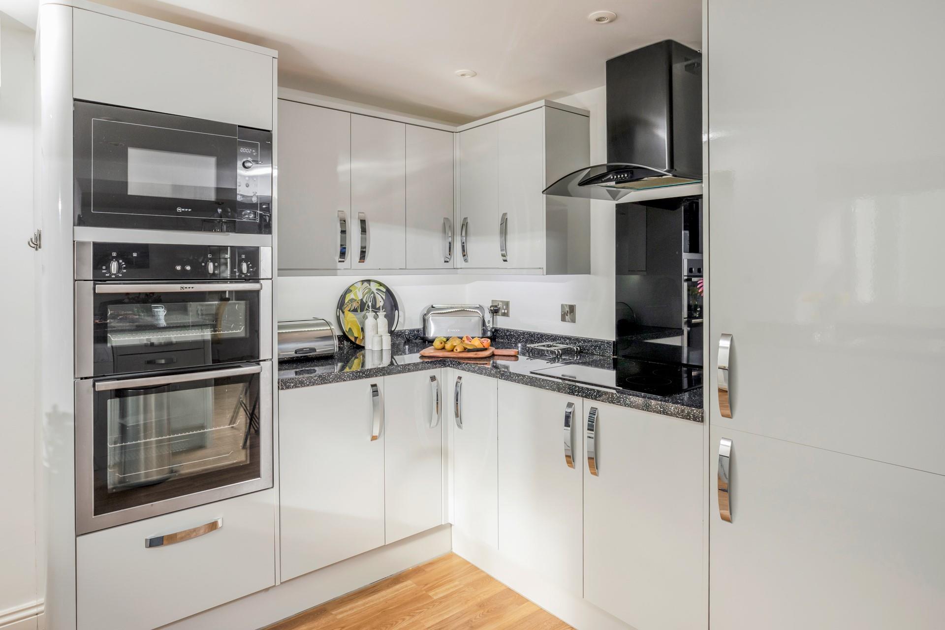 The kitchen is perfectly equipped to cook up a storm.