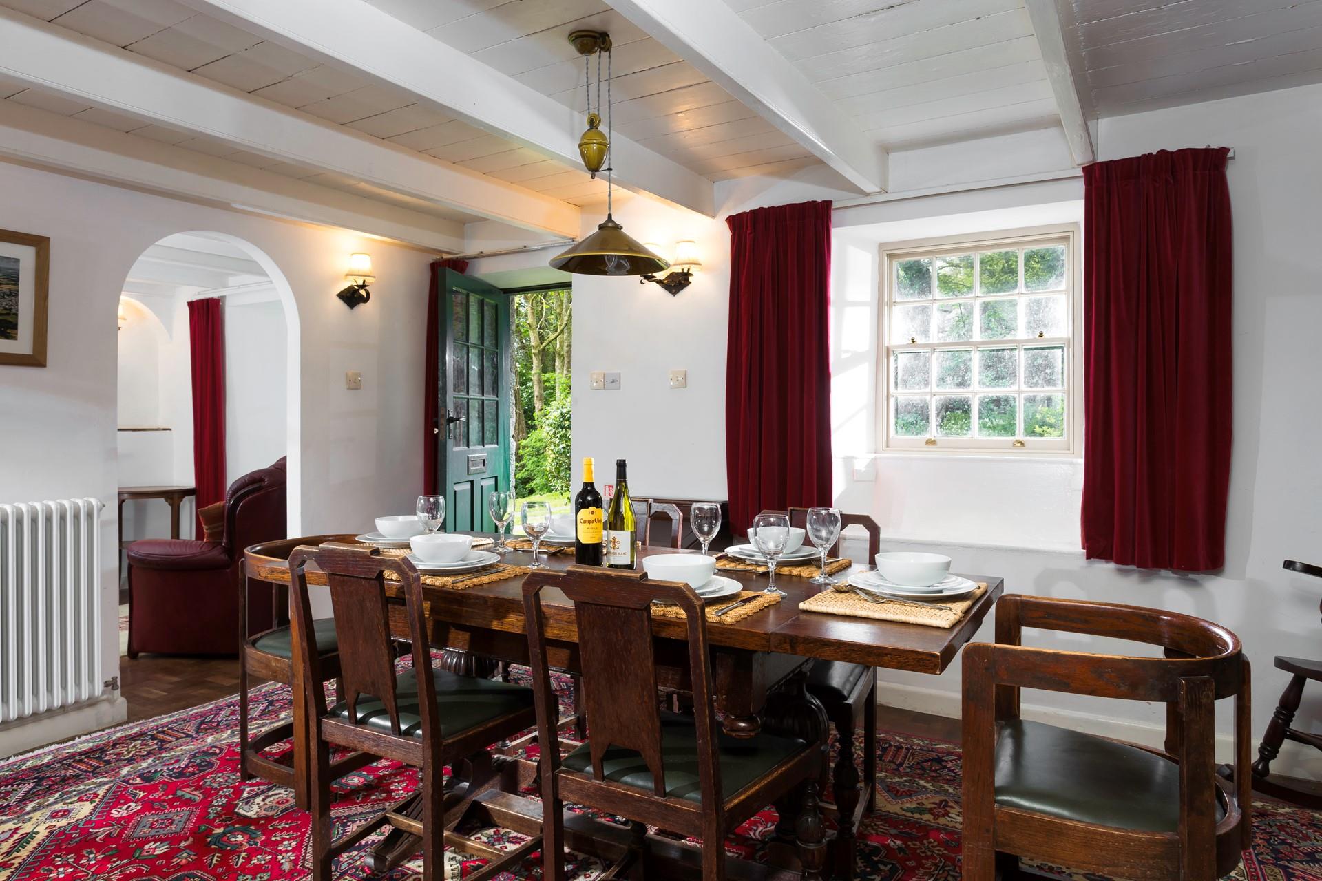 Gather around the dining table and tuck into a hearty meal.