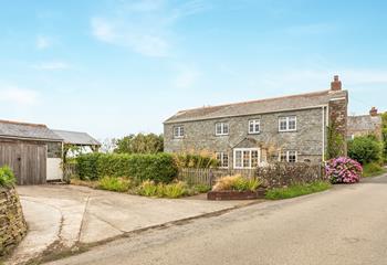 There is plenty of parking on the private driveway.