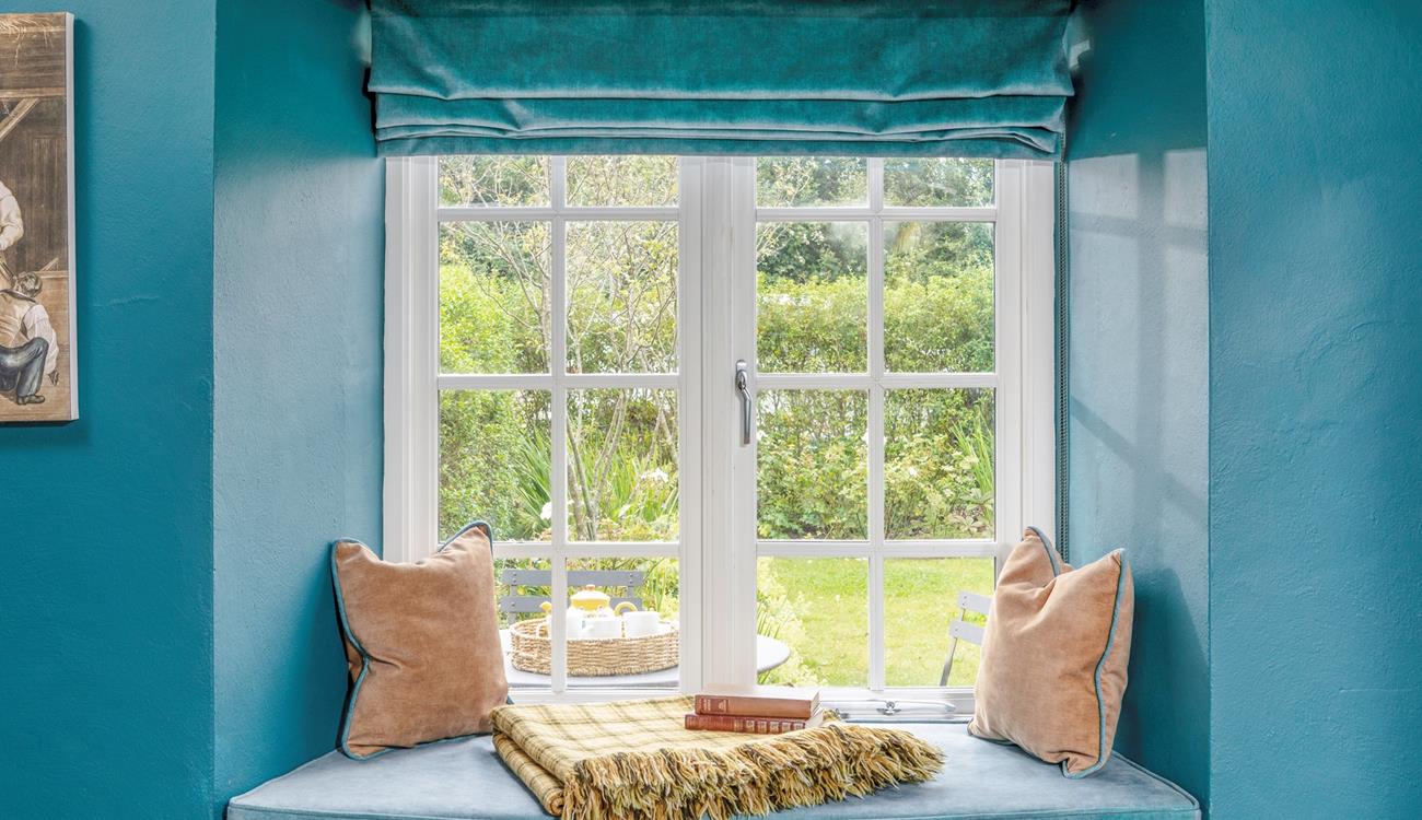 The window seat is the ideal spot for watching wildlife in the garden.