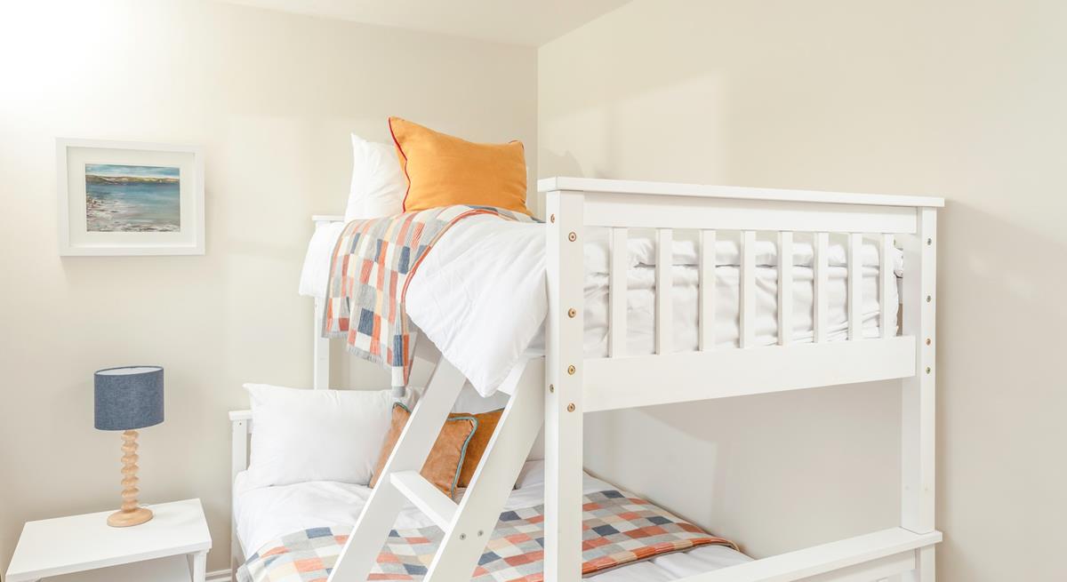 The bunk beds are an additional space ideal for children or adults.